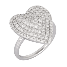 Load image into Gallery viewer, Tiered Diamond Heart Ring
