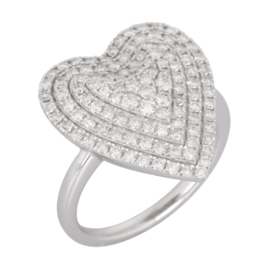 Tiered Diamond Heart Ring