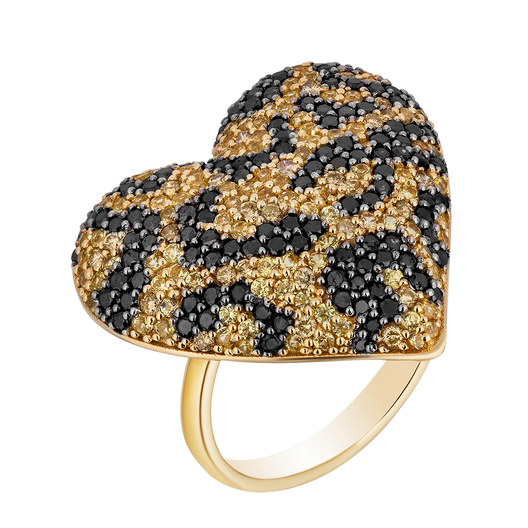 Leopard Heart Ring