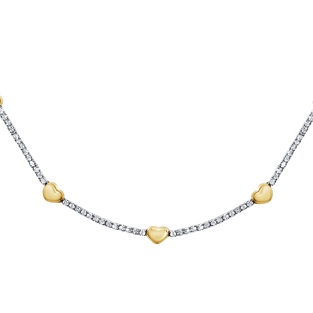 Heartbeat Diamond Tennis Necklace