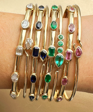 Load image into Gallery viewer, Flex Bangle with Gemstone Pear
