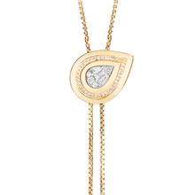 Load image into Gallery viewer, Diamond Pear Bezel Lariat Necklace
