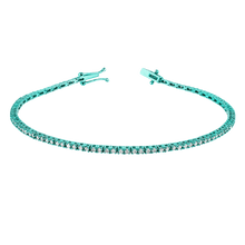 Load image into Gallery viewer, Pop Electric Green Diamond Tennis Bracelet
