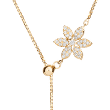 Load image into Gallery viewer, Diamond Flower Lariat Necklace

