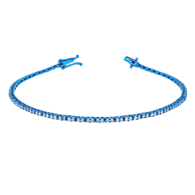 Load image into Gallery viewer, Pop Electric Blue Diamond Tennis Bracelet
