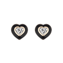 Load image into Gallery viewer, Lovers Heart Stud Black
