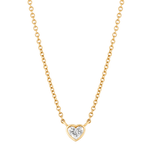Load image into Gallery viewer, Mini Diamond Heart Solitaire Necklace
