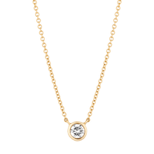 Load image into Gallery viewer, Mini Diamond Round Solitaire Necklace
