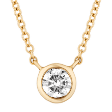 Load image into Gallery viewer, Mini Diamond Round Solitaire Necklace
