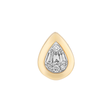 Load image into Gallery viewer, Diamond Pear Bezel Stud
