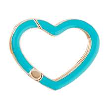 Load image into Gallery viewer, Sky Blue Reversible Heart Clasp
