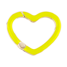 Load image into Gallery viewer, Neon Yellow Reversible Heart Clasp
