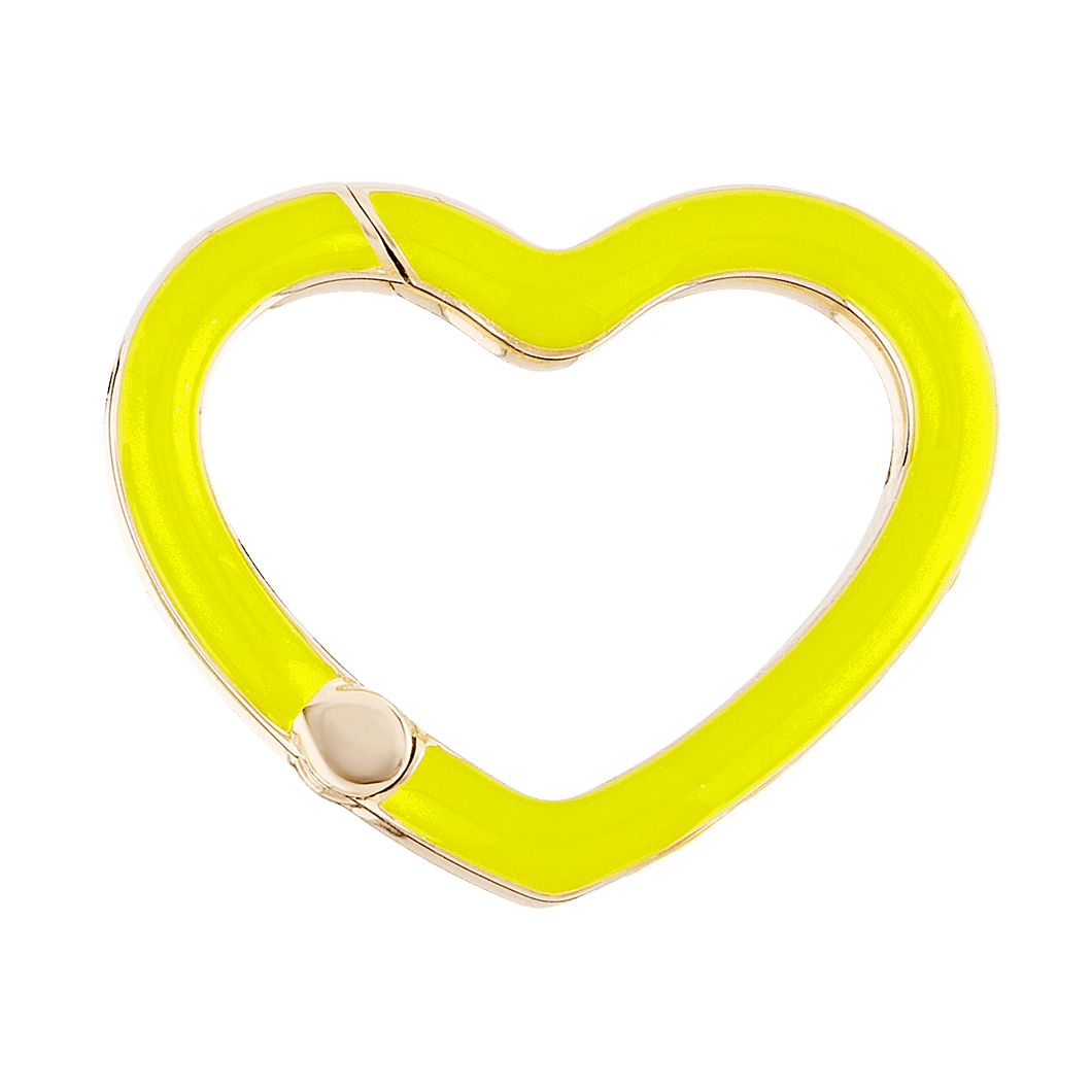 Neon Yellow Reversible Heart Clasp