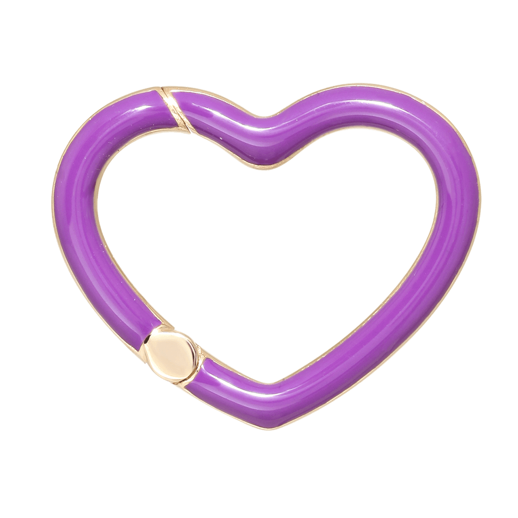 Neon Purple Reversible Heart Clasp
