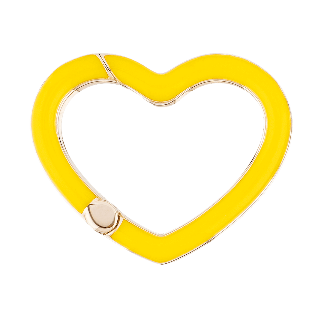 Lemon Yellow Reversible Heart Clasp
