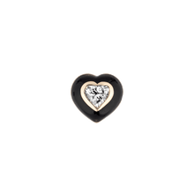 Load image into Gallery viewer, Lovers Heart Stud Black
