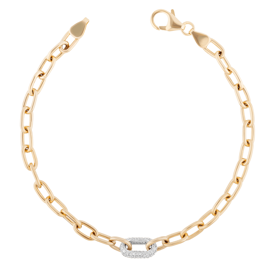 Single Diamond Link Bracelet