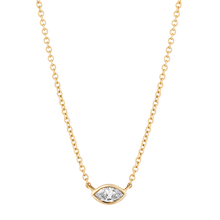 Load image into Gallery viewer, Mini Diamond Marquise Solitaire Necklace
