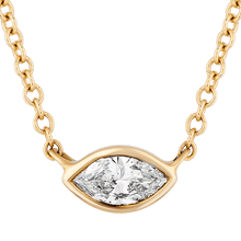 Load image into Gallery viewer, Mini Diamond Marquise Solitaire Necklace
